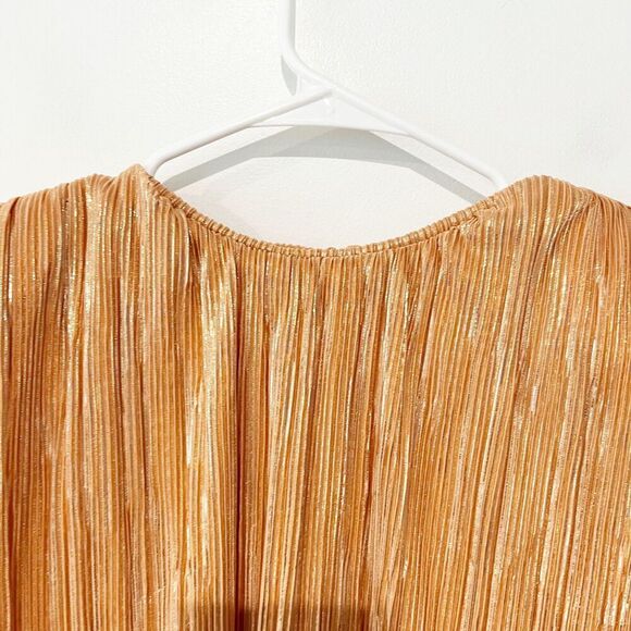 NEW Sabina Musayev North Top in Peach Shimmer Metallic Free People size small - Picture 9 of 12